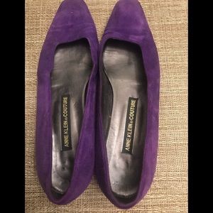 Anne Klein Couture Vintage suede shoes.